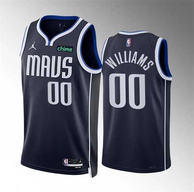 Men%27s Dallas Mavericks #00 Brandon Williams Navy Statement Edition Stitched Basketball Jersey Dzhi->customized nhl jersey->Custom Jersey